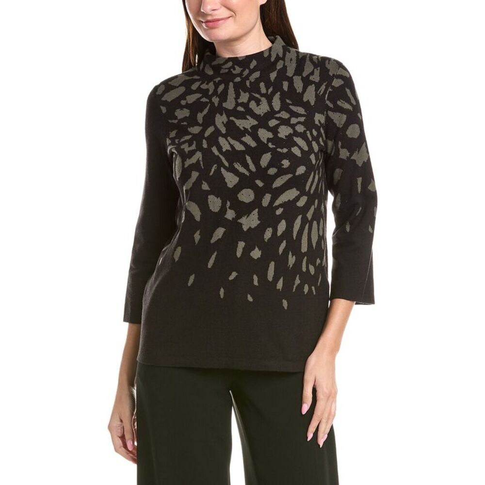 Joseph Ribkoff Womens Mock Neck Sweater, Black